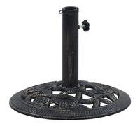 vidaXL Socle de Parasol Pied de Parasol de Jardin Base de Parasol d'Extérieur Accessoire de Parasol Terrasse Patio Noir et Bronze 9 kg 40 cm Fonte