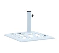 vidaXL Socle de Parasol Pied de Parasol de Jardin Base de Parasol d'Extérieur Accessoire de Parasol Terrasse Patio Blanc 12 kg 49 cm Fonte