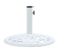 vidaXL Socle de Parasol Base de Parasol Pied de Parasol de Jardin Support de Parasol Accessoire de Parasol Extérieur Blanc 12 kg 48 cm Fonte