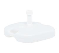 vidaXL Socle de parasol 16 L – Rempli d'eau et de sable, blanc plastique