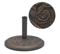vidaXL Socle de parasol rond en résine 9 kg Bronze 43656