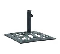Vidaxl Socle De Parasol Vert 12 Kg 49 Cm Fonte Vert