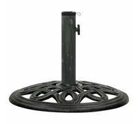 vidaXL Socle de parasol 317765 fonte 40x40x32 cm Vert