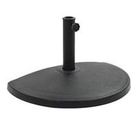 vidaXL Socle demi-rond de parasol Polyrésine 15 kg Noir Noir G
