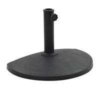 vidaXL Socle demi-rond de parasol en polyrésine 9 kg Noir
