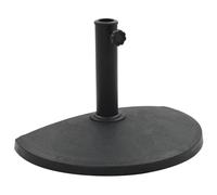 Vidaxl Socle Demi-Rond De Parasol Polyrésine 9 Kg Noir Noir