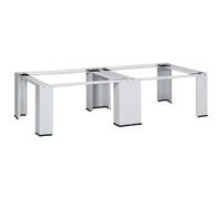 vidaXL Socle double pour lave-linge et s¿¿che-linge Blanc