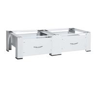 VidaXL Socle double pour lave-linge et sèche-linge avec tiroirs Blanc