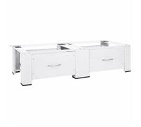 vidaXL Socle Double pour Lave-Linge et Sèche-Linge Blanc en Acier, Charge 100 kg Réf. Ligne 31