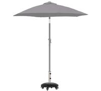 vidaXL Socle en granit avec roulettes pour poteau de 40-50 mm 29 kg, Socle moderne pour parasol extérieur, résistant aux intempéries, accessoire pratique pour le jardin