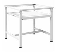 vidaXL Socle pour machine à laver avec étagère coulissante Blanc