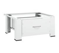vidaXL Socle pour Machine à Laver avec Tiroir Blanc Support Base de Lave-linge