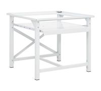 vidaXL Socle pour machine à laver avec étagère coulissante, blanc