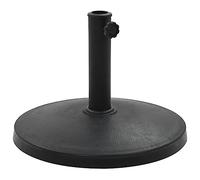 vidaXL Socle Rond de Parasol Polyrésine 10 kg Noir