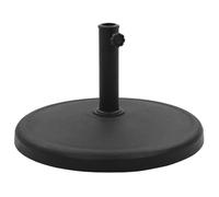vidaXL Socle rond de parasol Polyrésine 19 kg Noir
