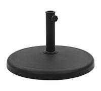 vidaXL Socle rond de parasol Polyrésine 19 kg Noir
