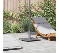 Vidaxl Socles De Parasol D'extérieur Bois Foncé 45 X 45 X 31 Cm Acier