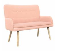 vidaXL Sofa 2 Places Rose 115 x 61 x 87 cm Bouclé, Salon, Rectangulaire, Style Moderne pour Un Espace Confortable, Relaxation et Réunions - Tendances 2023
