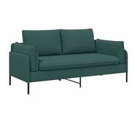 vidaXL Sofa 2 Places Vert foncé 188 x 81 x 89 cm Tissu