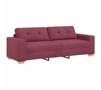 vidaXL Sofa 3 Places avec Coussin Rouge Bordeaux Tissu, Canapé 2 Places, Design Moderne, mobilier Contemporain, Confortable et Durable, Un Bon Coin Lounge.