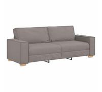 vidaXL Sofa 3 Places avec Coussin Taupe 220 x 78 x 84 cm Tissu, Salon, canapé Moderne, Assise en Tissu spacieux, Confortable, Design élégant, Style épuré