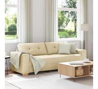 vidaXL Canapé Crème 221 x 80 x 80 cm Tissu, Salon, canapé rectangulaire Moderne, Assise Respirante, Meuble Durable, canapé Relaxant et Flexible