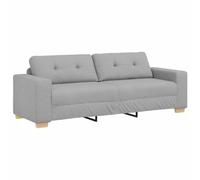 Canapé 3 places - Gris nuage - Tissu polyester - Style contemporain - Confort moelleux