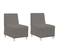 Vidaxl Sofa Chiar 2 Pcs Gris Clair 55 X 74 X 82 Cm
