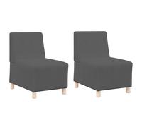 Vidaxl Sofa Chiar 2 Pcs Gris Foncé 55 X 74 X 82 Cm