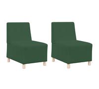 Vidaxl Sofa Chiar 2 Pcs Vert Jungle 55 X 74 X 82 Cm