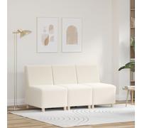 Vidaxl Sofa Chiar 3 Pcs Crème 55 X 74 X 82 Cm Tissu En Velours Côtelé