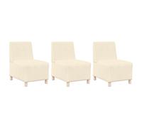 Vidaxl Sofa Chiar 3 Pcs Crème 55 X 74 X 82 Cm Tissu En Velours Côtelé