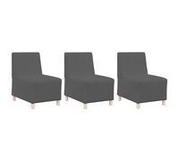 Vidaxl Sofa Chiar 3 Pcs Gris Foncé 55 X 74 X 82 Cm