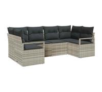 vidaXL Sofa de Jardin modulable 3 Places avec Coussins Gris Charbon. Il est résistant aux intempéries et Super Confortable pour des Moments en extérieur, idéal pour Le Patio ou la terrasse cet été.