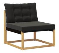 vidaXL Sofa de Milieu extérieur Blanc 79 x 83 x 73 cm Acier, Ensemble de Salon en Acacia, mobilier Moderne extérieur, résistant aux intempéries, détente Adaptable pour Balcon