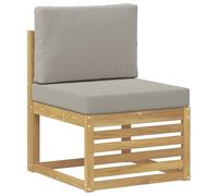 vidaXL Sofa de Milieu extérieur Bois d'Acacia Massif Blanc, Mobilier de Balcon, Style Moderne, conçu pour l'extérieur, résistant aux intempéries, Design modulable pour Un Chill élégant