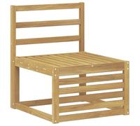 vidaXL Sofa de Milieu extérieur Bois d'Acacia Massif Blanc, Mobilier de Balcon, Style Moderne, conçu pour l'extérieur, résistant aux intempéries, Design modulable pour Un Chill élégant