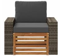 vidaXL Sofa de milieu extérieur Bois d'Acacia Massif Naturel