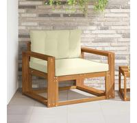 vidaXL Sofa de milieu extérieur Bois d'Acacia Massif Naturel, Canapé en bois d'acacia, salon extérieur durable, sièges modernes pour patio, canapé de jardin élégant, meubles résistants aux intempéries