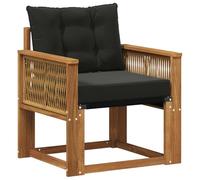 vidaXL Sofa de Milieu extérieur Bois d'Acacia Massif Naturel, Canapé de Jardin pour Balcon, Ensemble sectionnel rectangulaire, mobilier Lounge Durable pour terrasse Comfy