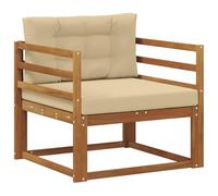 vidaXL Sofa de milieu extérieur Bois d'Acacia Massif Naturel, Canapé en bois d'acacia, salon extérieur durable, sièges modernes pour patio, canapé de jardin élégant, meubles résistants aux intempéries
