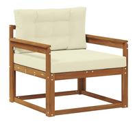 vidaXL Sofa de milieu extérieur Bois d'Acacia Massif Naturel, Canapé en bois d'acacia, salon extérieur durable, sièges modernes pour patio, canapé de jardin élégant, meubles résistants aux intempéries