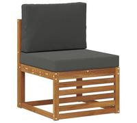vidaXL Sofa de Milieu extérieur Bois d'Acacia Massif Naturel, Mobilier de Balcon, Style Moderne, conçu pour l'extérieur, résistant aux intempéries, Design modulable pour Un Chill élégant