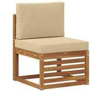 vidaXL Sofa de Milieu extérieur Bois d'Acacia Massif Naturel, Mobilier de Balcon, Style Moderne, conçu pour l'extérieur, résistant aux intempéries, Design modulable pour Un Chill élégant