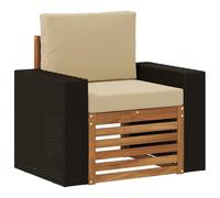 vidaXL Sofa de Milieu extérieur Naturel, Canapé d'extérieur Moderne, mobilier sectionnel, résistant aux intempéries, Salon de Jardin Confortable