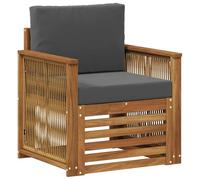 vidaXL Sofa de Milieu extérieur Naturel, Canapé d'extérieur Moderne, mobilier sectionnel, résistant aux intempéries, Salon de Jardin Confortable