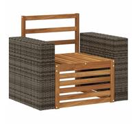 vidaXL Sofa de Milieu extérieur Naturel, Canapé d'extérieur Moderne, mobilier sectionnel, résistant aux intempéries, Salon de Jardin Confortable