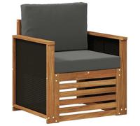 vidaXL Sofa de Milieu extérieur Naturel, Canapé d'extérieur Moderne, mobilier sectionnel, résistant aux intempéries, Salon de Jardin Confortable