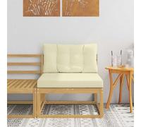vidaXL Sofa de milieu extérieur Polyester Blanc