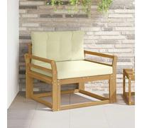 vidaXL Sofa de milieu extérieur Polyester Blanc